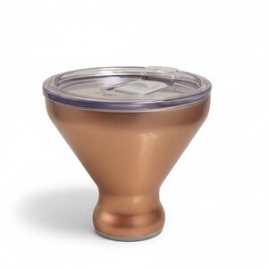 Swig Life Stemless Martini Glass W/ Lid Insulated Stainless Steel Rose Gold 8oz